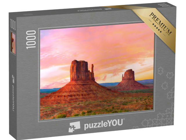 Puzzel 1000 stukjes „Prachtige zonsondergang, Monument Valley, Utah, Verenigde Staten“