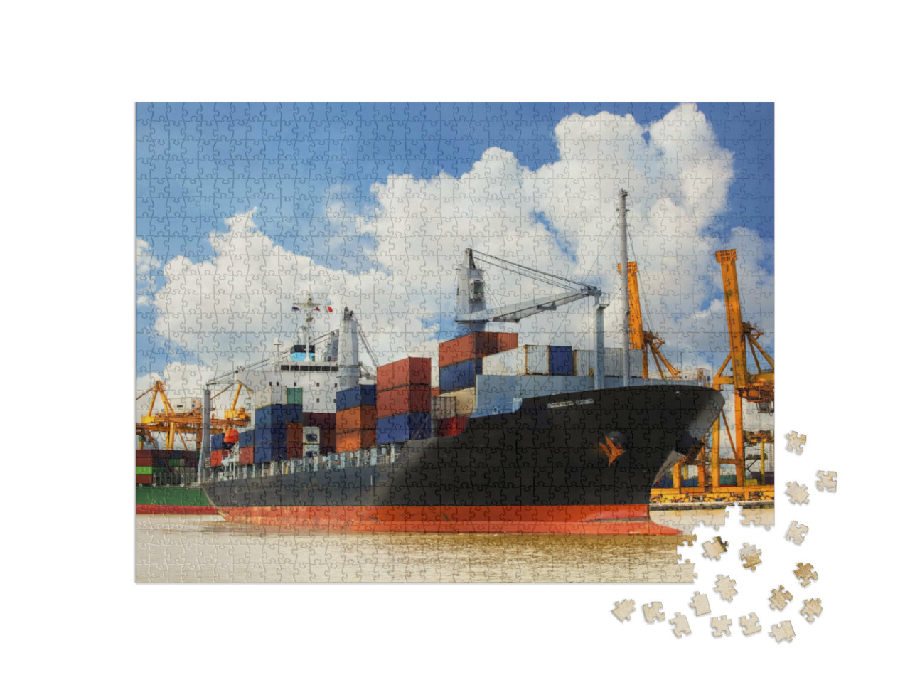 Puzzel 1000 stukjes „Scheepvaarthaven in Thailand“