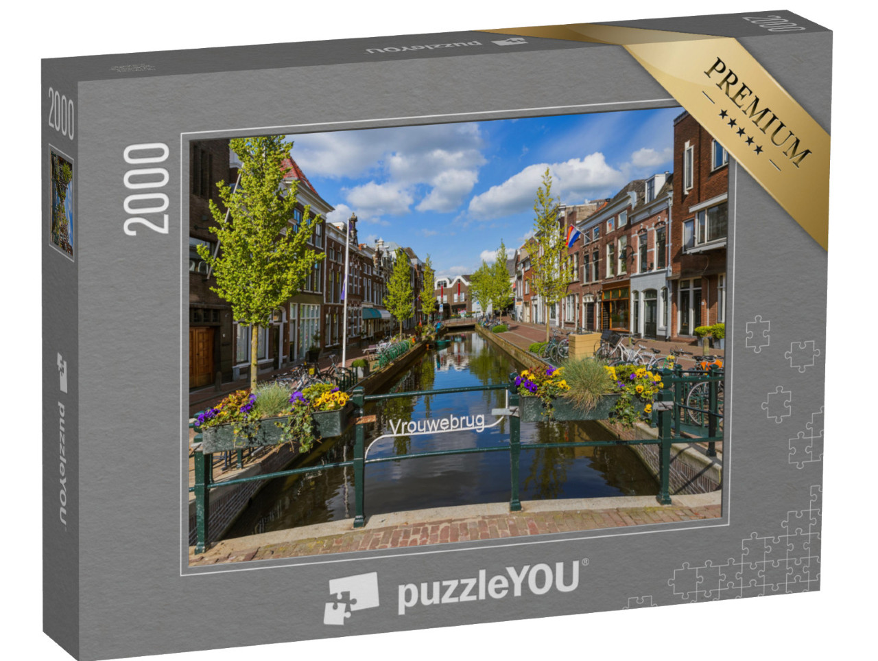 Puzzel 2000 stukjes „Stadsgezicht van Gouda, Nederland“