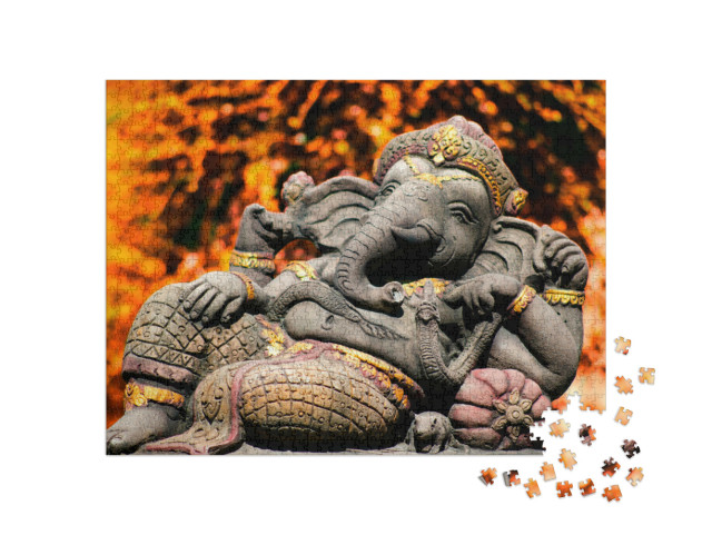 Puzzel 1000 stukjes „Ganesha is de god van het succes in het hindoeïsme en boeddhisme.“