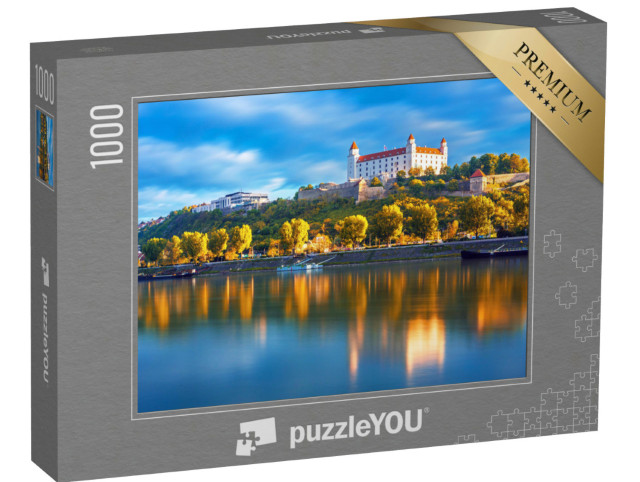 Puzzel 1000 stukjes „Kasteel boven de Donau, Bratislava, Slowakije“