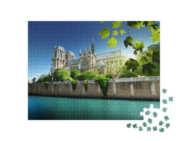 Puzzel 1000 stukjes „Notre Dame Parijs, Frankrijk“