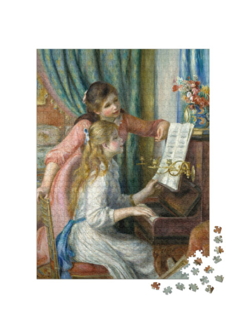 Puzzel 1000 stukjes „Twee jonge meisjes aan de piano, Auguste Renoir 1892“