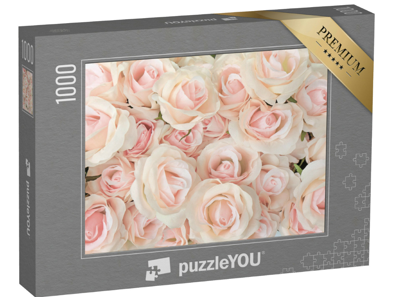 Puzzel 1000 stukjes „Roze roos“
