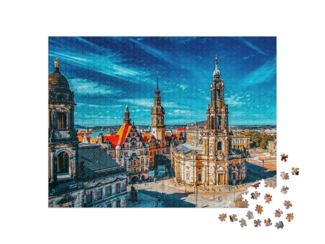 Puzzel 1000 stukjes „Historische oude binnenstad van Dresden, Saksen, Duitsland“