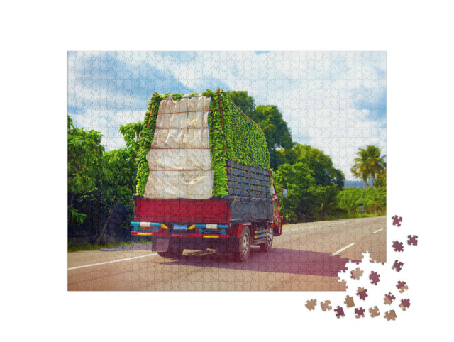 Puzzel 1000 stukjes „Zwaar beladen! Dominicaanse Republiek, Caraïben“