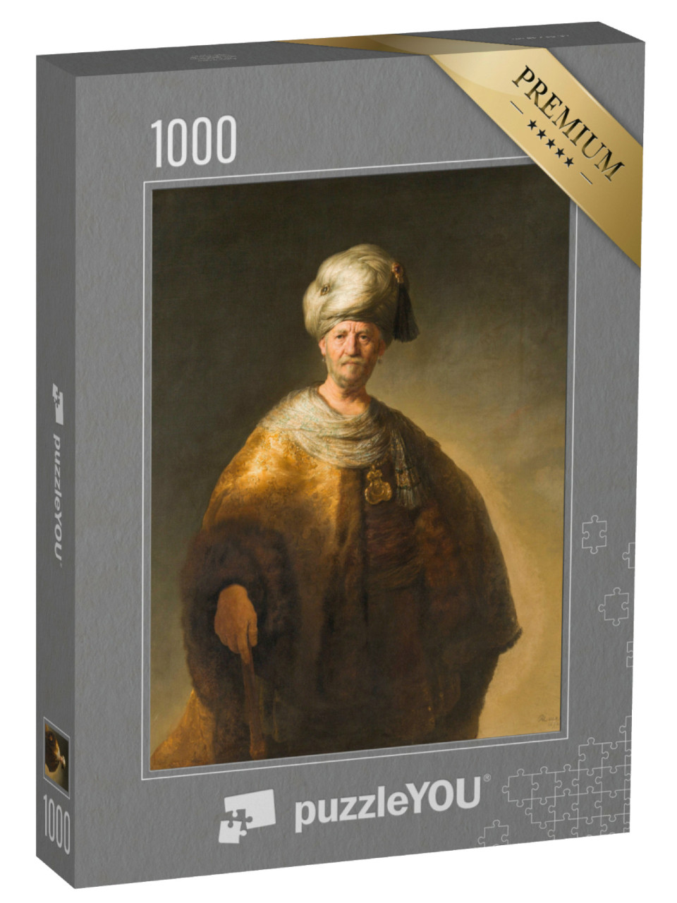 Puzzel 1000 stukjes „Rembrandt - Man in oosterse klederdracht“