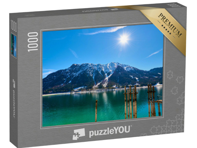Puzzel 1000 stukjes „Pier aan het Achenmeer in de Oostenrijkse Alpen“
