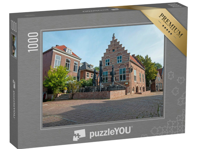 Puzzel 1000 stukjes „Middeleeuwse huizen in de vestingstad Woudrichem in Nederland“