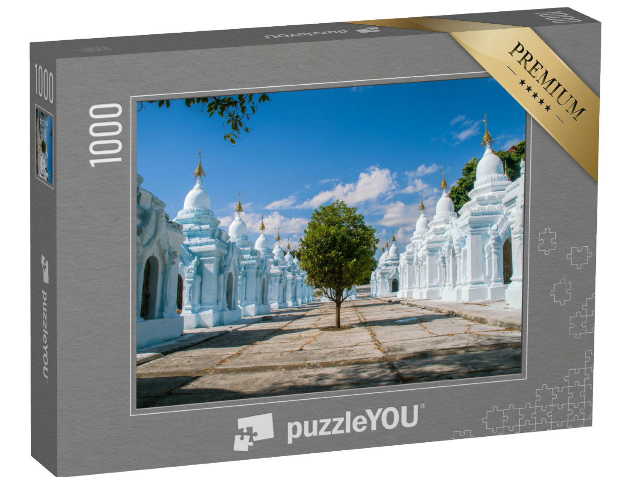 Puzzel 1000 stukjes „Verbluffende architectuur van de Kuthodaw Pagode, Mandalay, Myanmar“