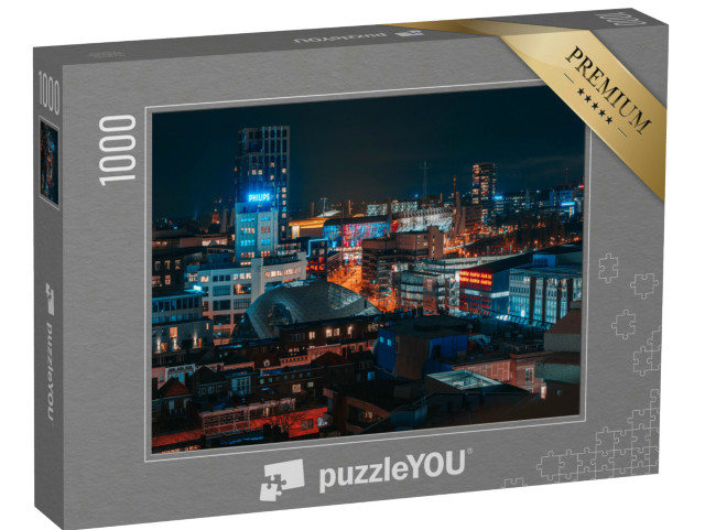 Puzzel 1000 stukjes „Over Eindhoven bij nacht“