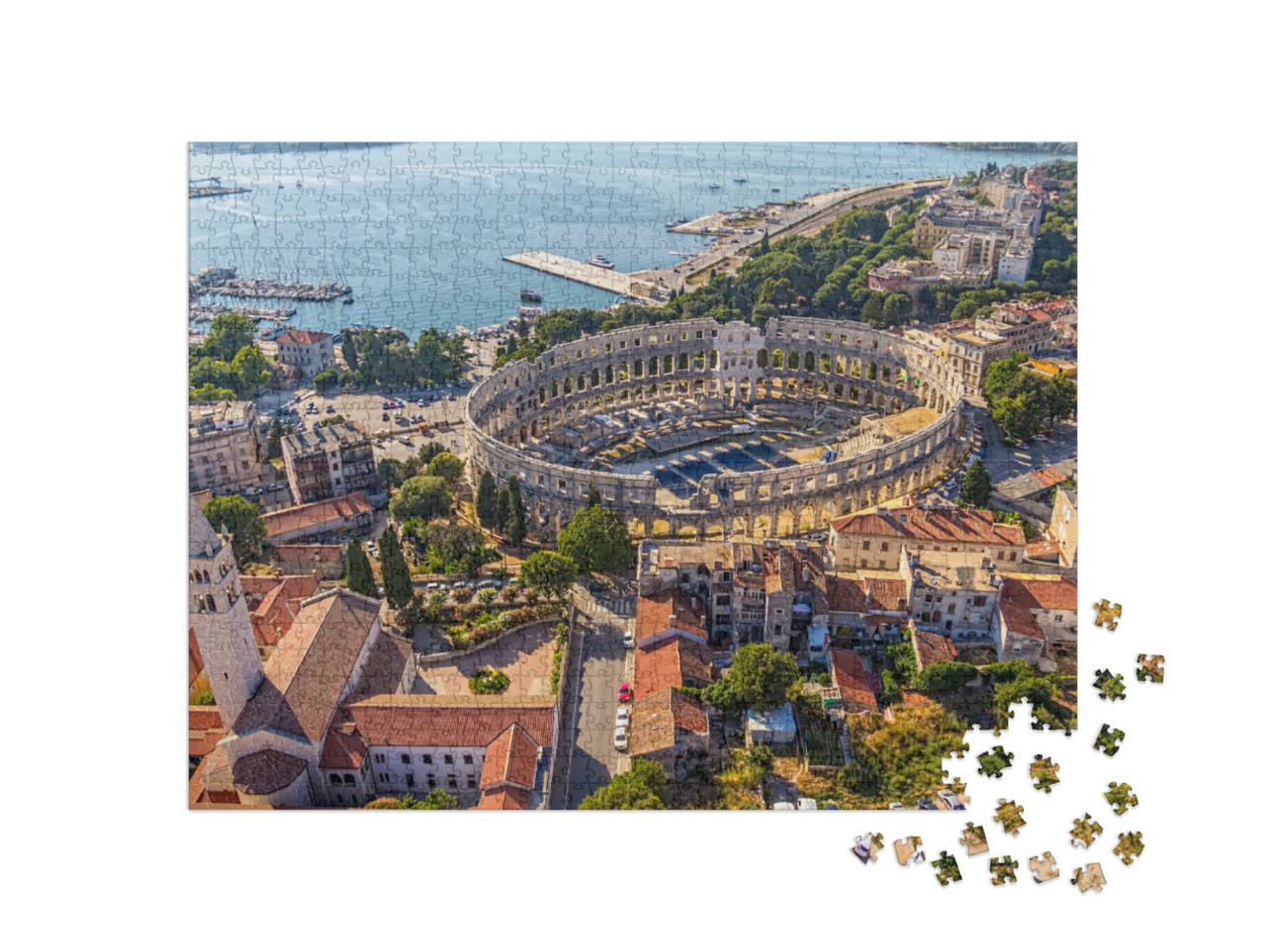 Puzzel 1000 stukjes „Romeinse Arena van Pula: UNESCO Werelderfgoed, Kroatië“