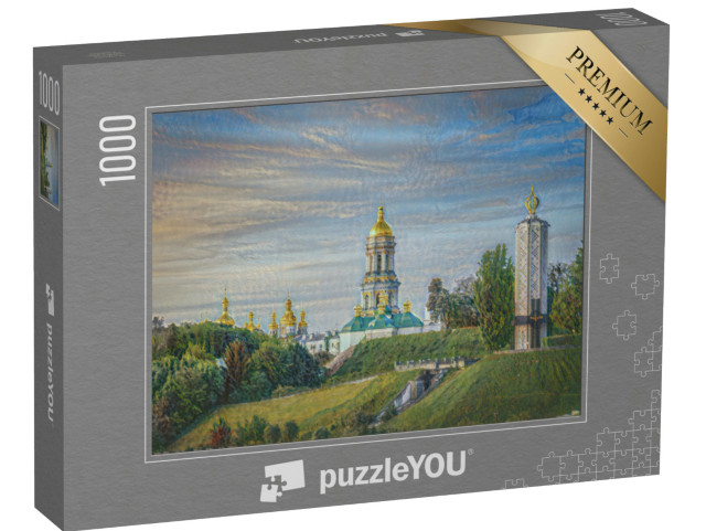 Puzzel 1000 stukjes „in de kunststijl van Claude Monet - Kiev klooster - Puzzelverzameling Kunstenaars & Schilderijen“