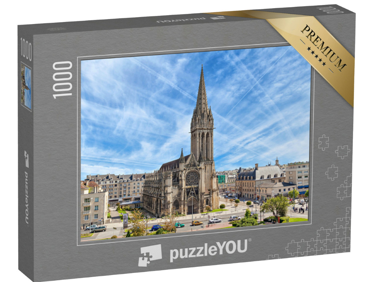 Puzzel 1000 stukjes „Kerk van Saint-Pierre in Caen, Normandië, Frankrijk“
