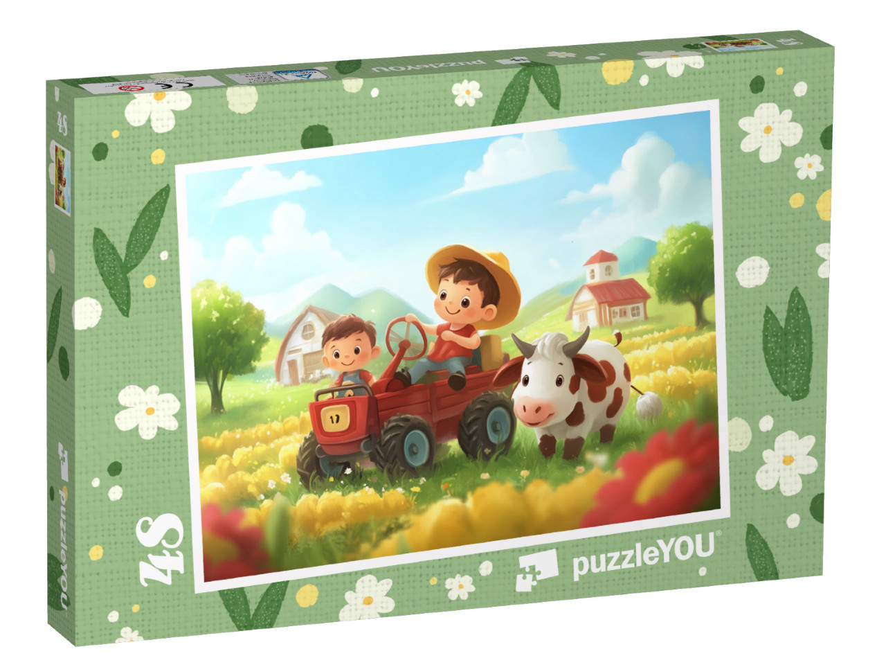 Puzzel 48 stukjes „Een dag op het platteland“
