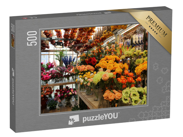 Puzzel 500 stukjes „Bloemen op de Amsterdamse markt“