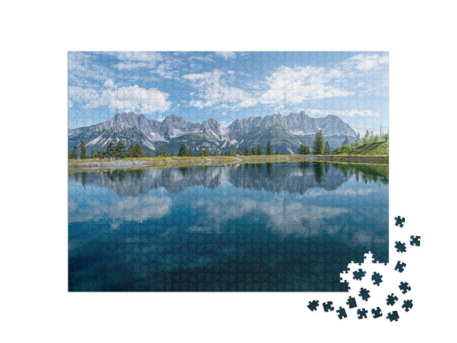 Puzzel 1000 stukjes „Bergmeer in de Kitzbüheler Alpen, Oostenrijk“