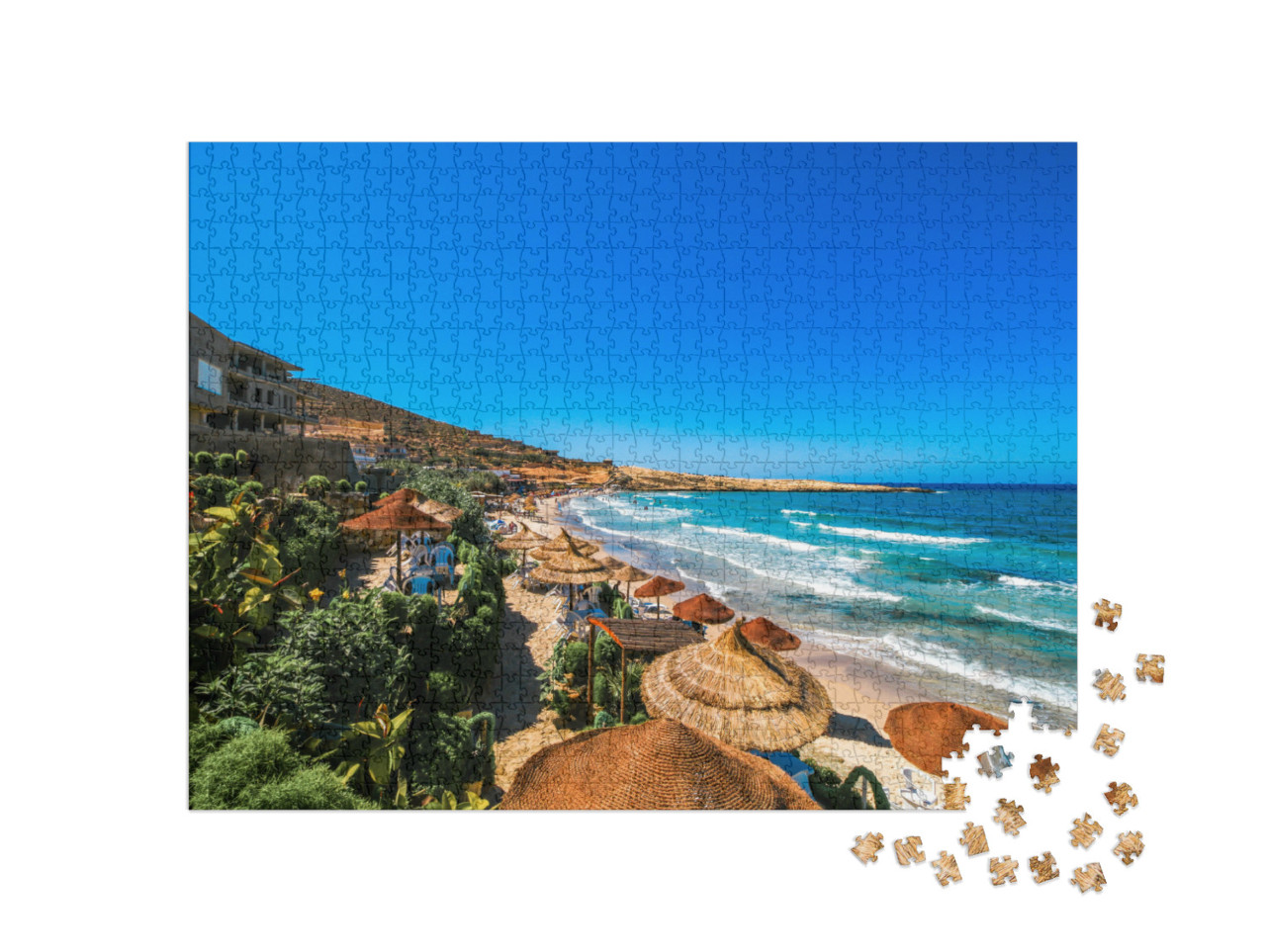 Puzzel 1000 stukjes „Prachtig strand in Hammamet, Tunesië“
