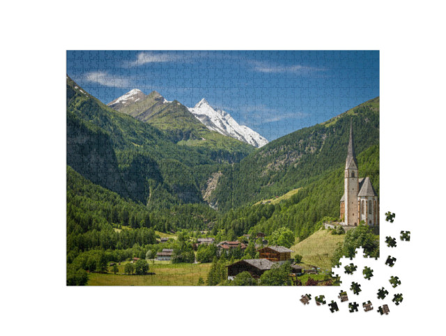 Puzzel 1000 stukjes „Stad Heiligenblut onder de Grossglockner, Oostenrijk“