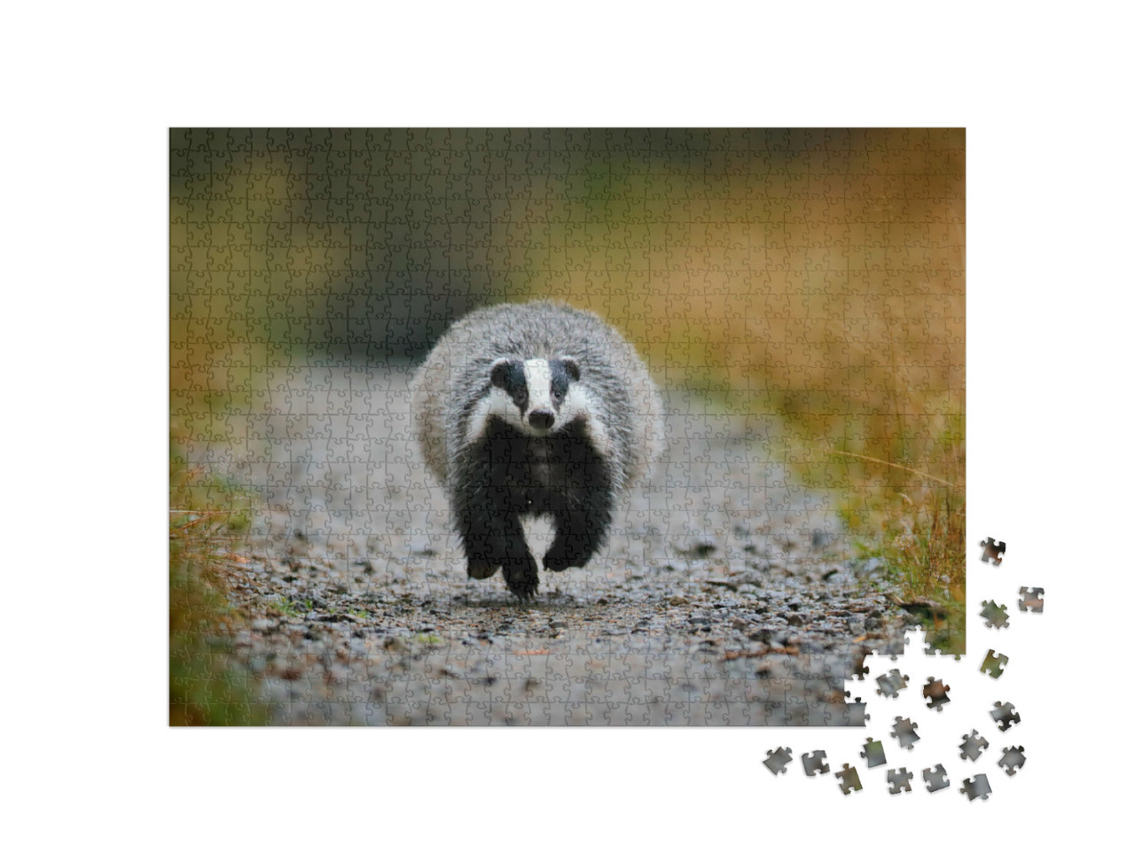 Puzzel 1000 stukjes „Das rennend door het bos, Sumava, Tsjechië“