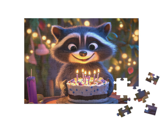 Puzzel 100 stukjes „Gelukkige verjaardag, Willy Wasbeer“