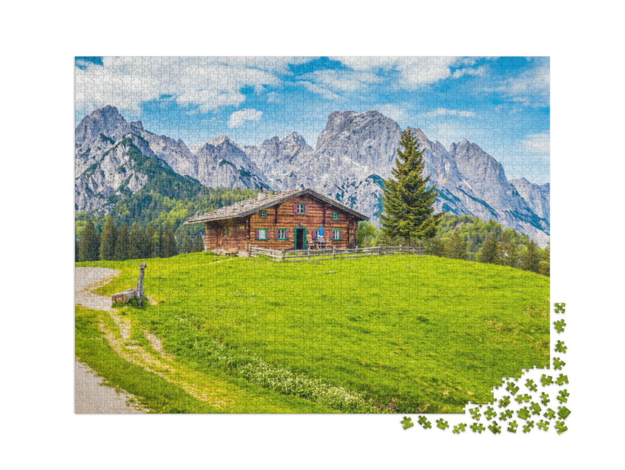Puzzel 2000 stukjes „Traditionele alpenhut, Oostenrijk“