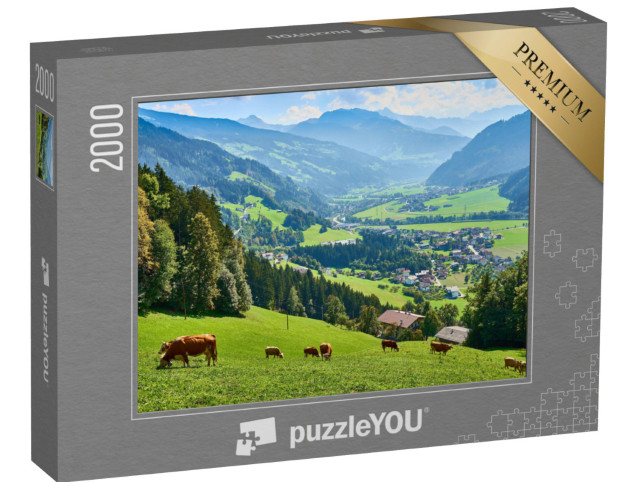 Puzzel 2000 stukjes „Uitzicht over het prachtige Zillertal in Tirol, Oostenrijk“
