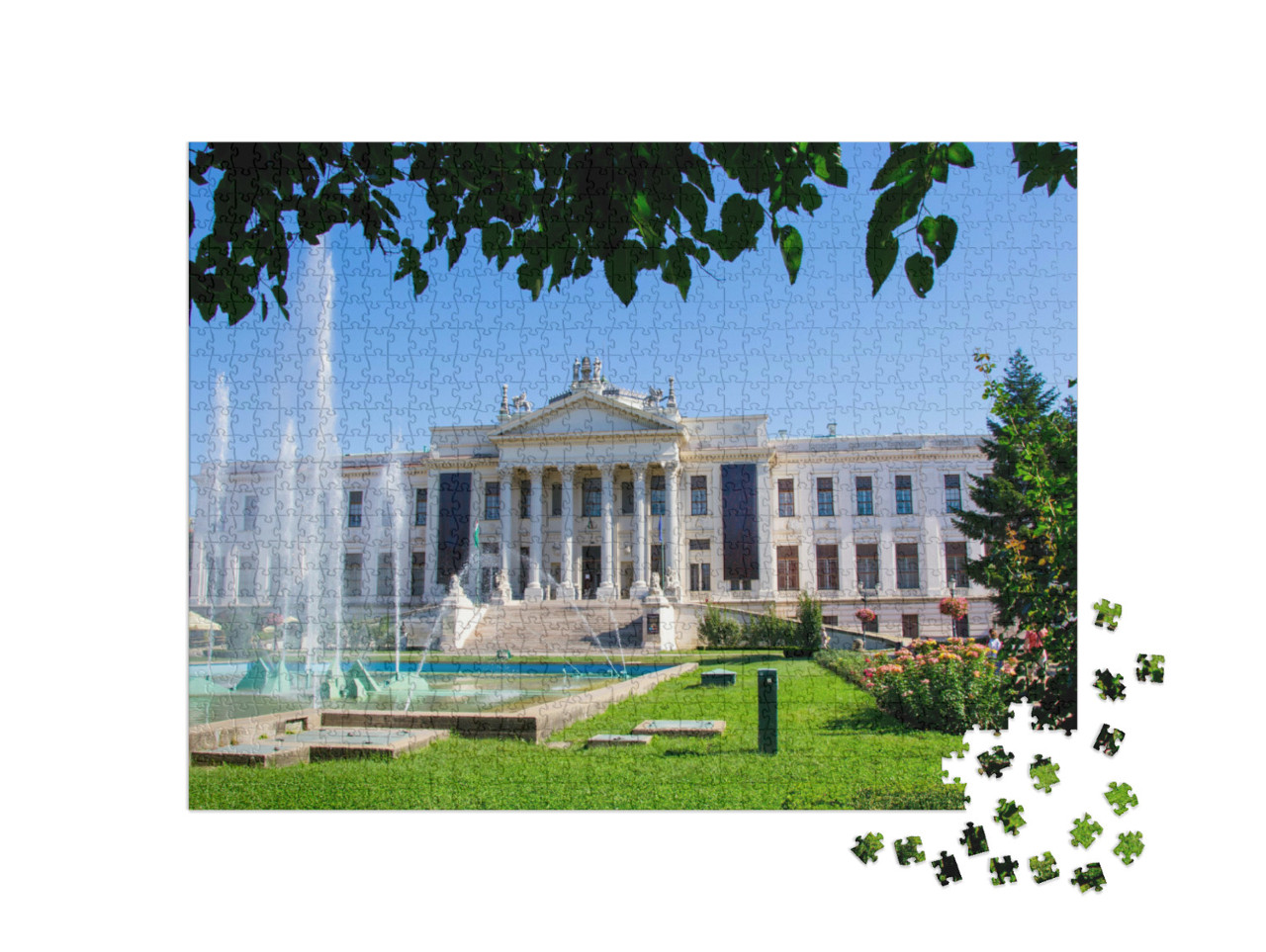 Puzzel 1000 stukjes „De prachtige bloeiende rozentuin van Szeged, Hongarije“