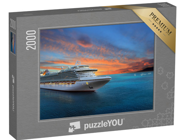 Puzzel 2000 stukjes „Luxe cruiseschip bij zonsondergang“