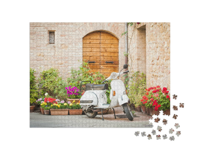 Puzzel 1000 stukjes „Een Vespa, Italië“