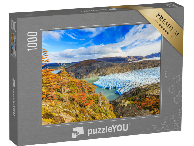 Puzzel 1000 stukjes „Gletsjer in het nationaal park Torres Del Paine, Chili“