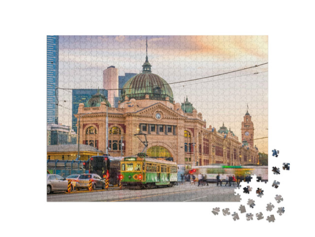 Puzzel 1000 stukjes „Melbourne Flinders Street treinstation, Australië“