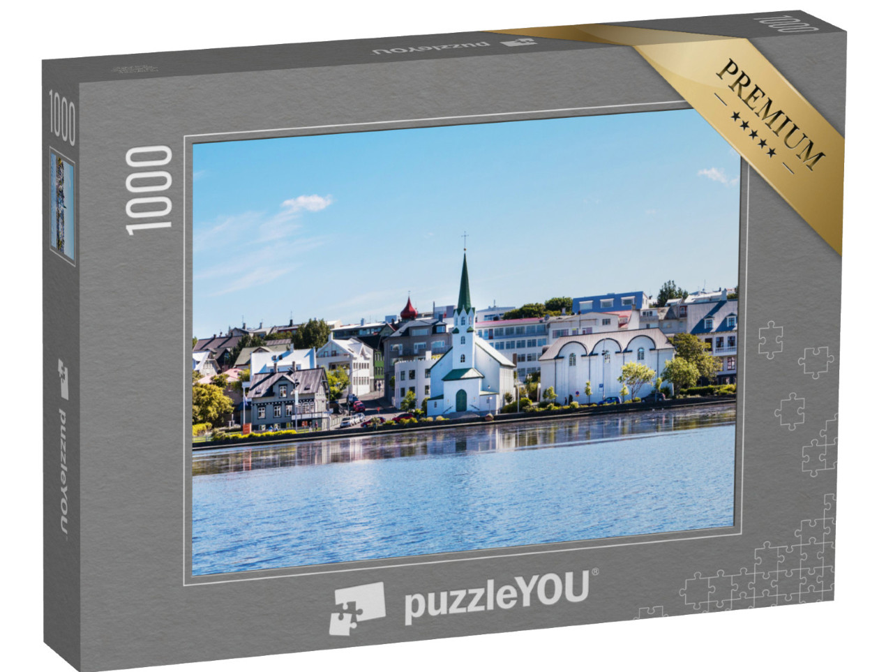 Puzzel 1000 stukjes „Zeekade in het centrum van Rejkavik“