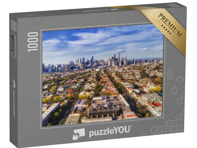 Puzzel 1000 stukjes „Panoramisch uitzicht op Melbourne, Australië“