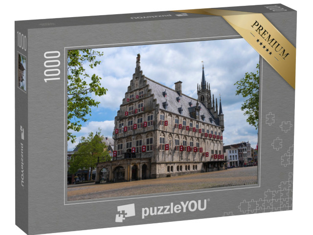 Puzzel 1000 stukjes „Het historische stadhuis van Gouda, Nederland“