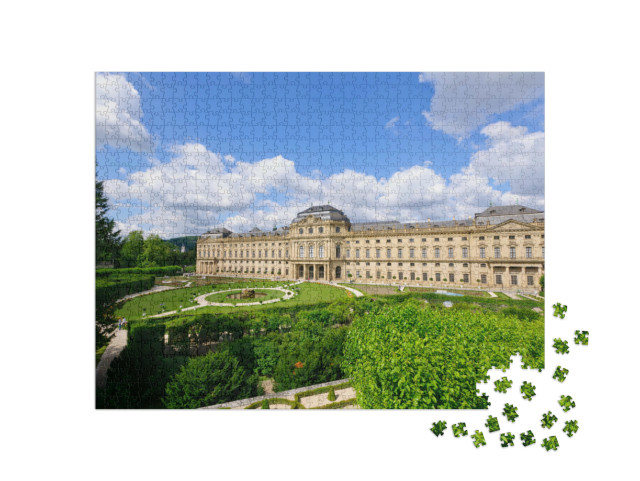 Puzzel 1000 stukjes „Barok paleisgebouw in het centrum van Würzburg“