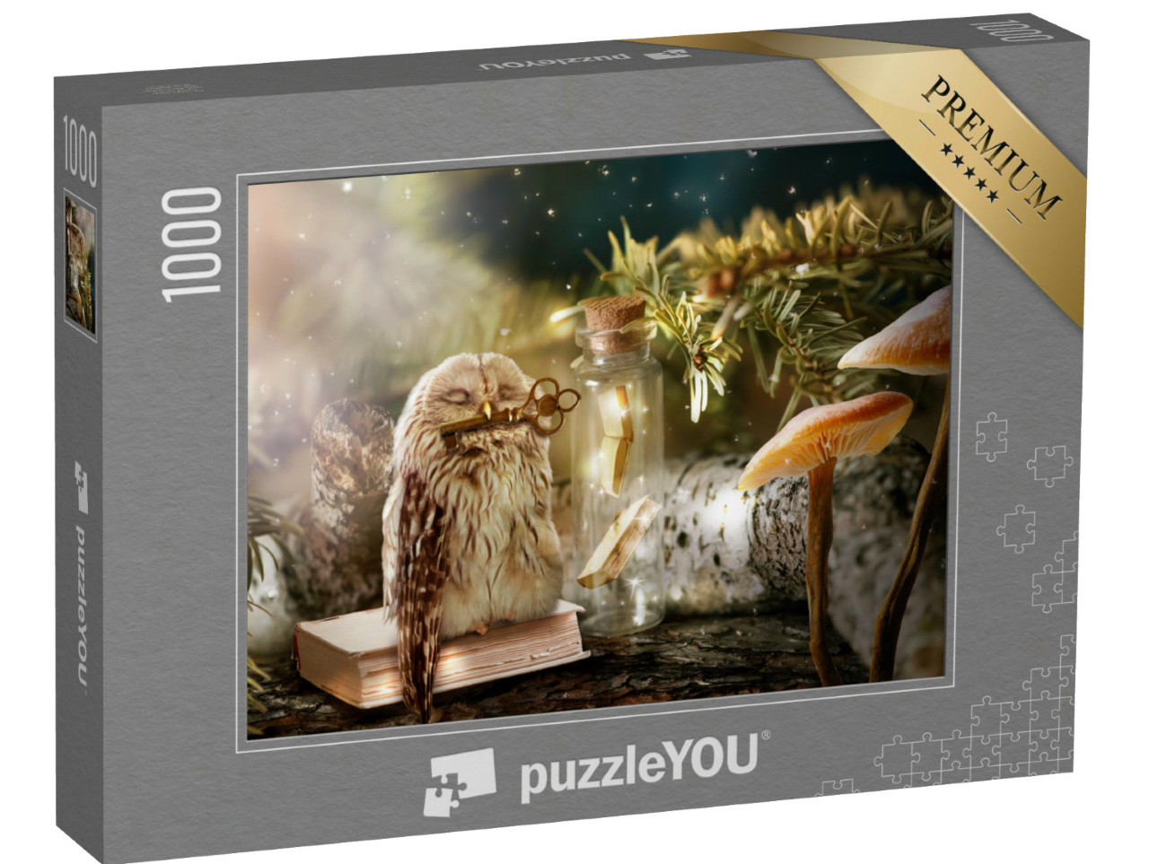 Puzzel 1000 stukjes „De uil, bewaker van geheimen“
