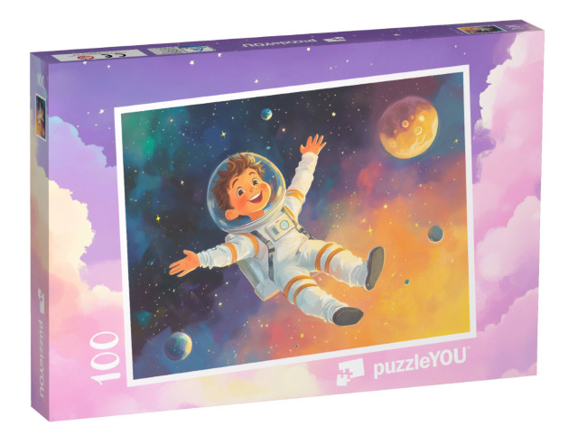 Puzzel 100 stukjes „Gewichtloos in de sterrenzee“