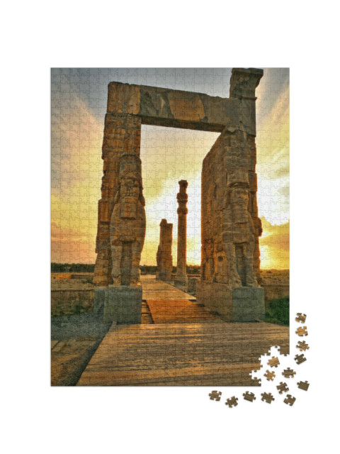 Puzzel 1000 stukjes „Keverpoort van Persepolis, Fars, Shiraz“