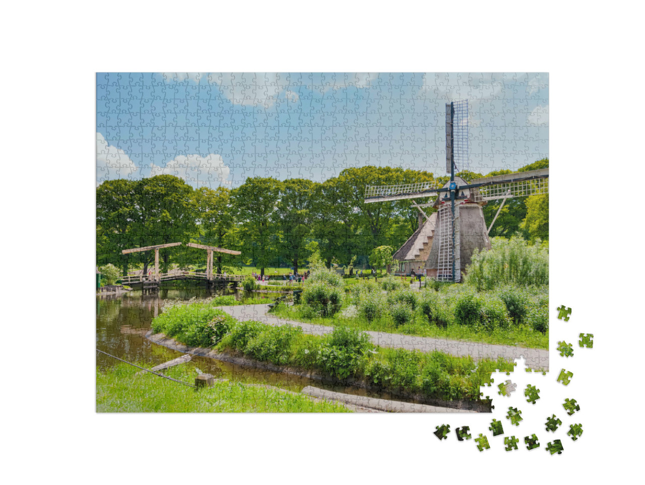 Puzzel 1000 stukjes „Het openluchtmuseum in Arnhem, Nederland“