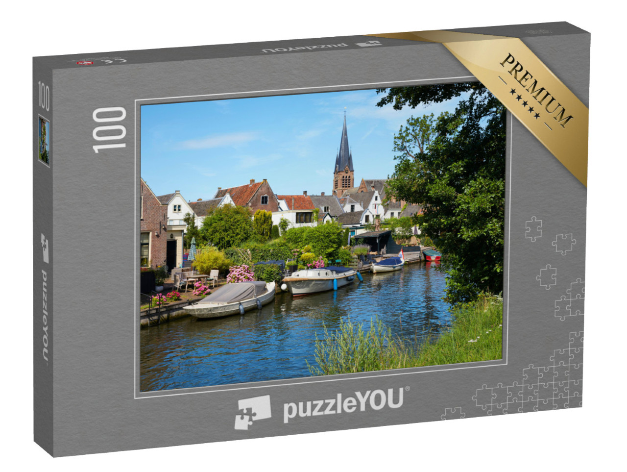 Puzzel 100 stukjes „Breukelen met de Vecht, provincie Utrecht“