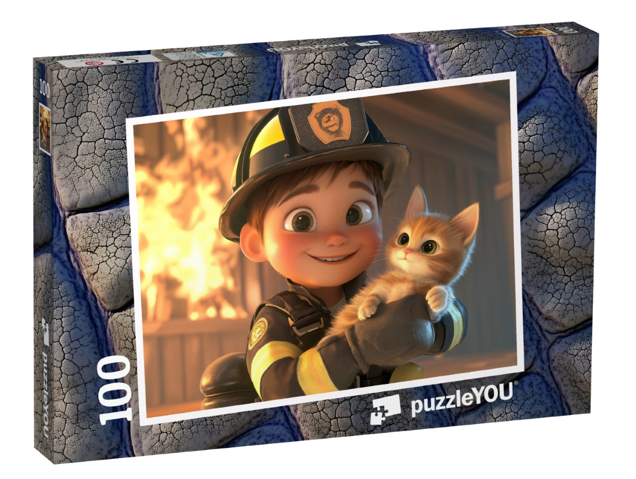 Puzzel 100 stukjes „Brandweerman Max in actie“