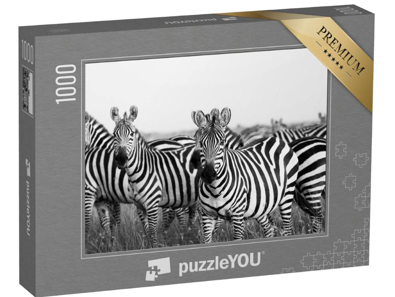 Puzzel 1000 stukjes „Kudde zebra's in de Masai Mara“