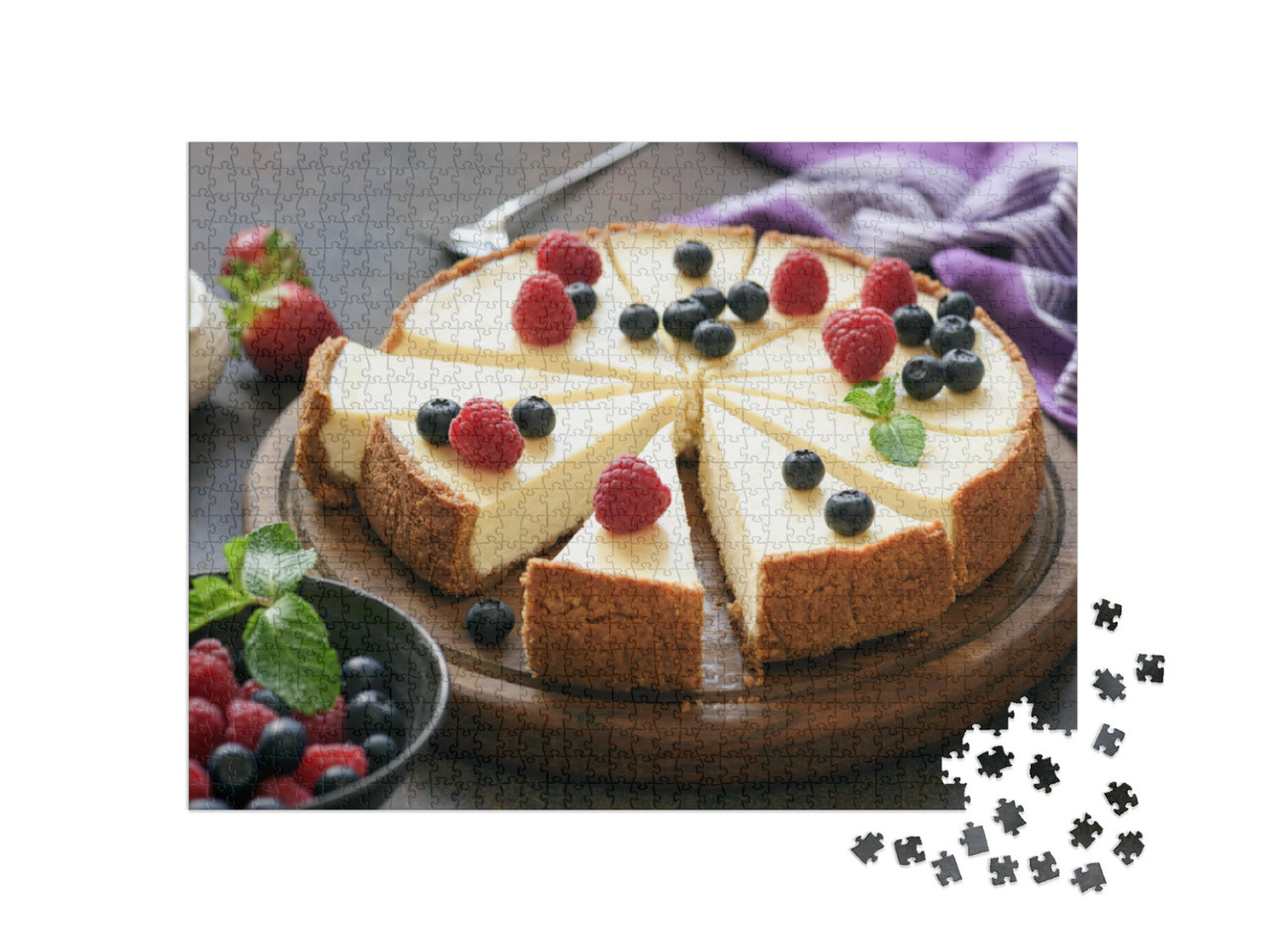 Puzzel 1000 stukjes „Vers gebakken New York cheesecake“