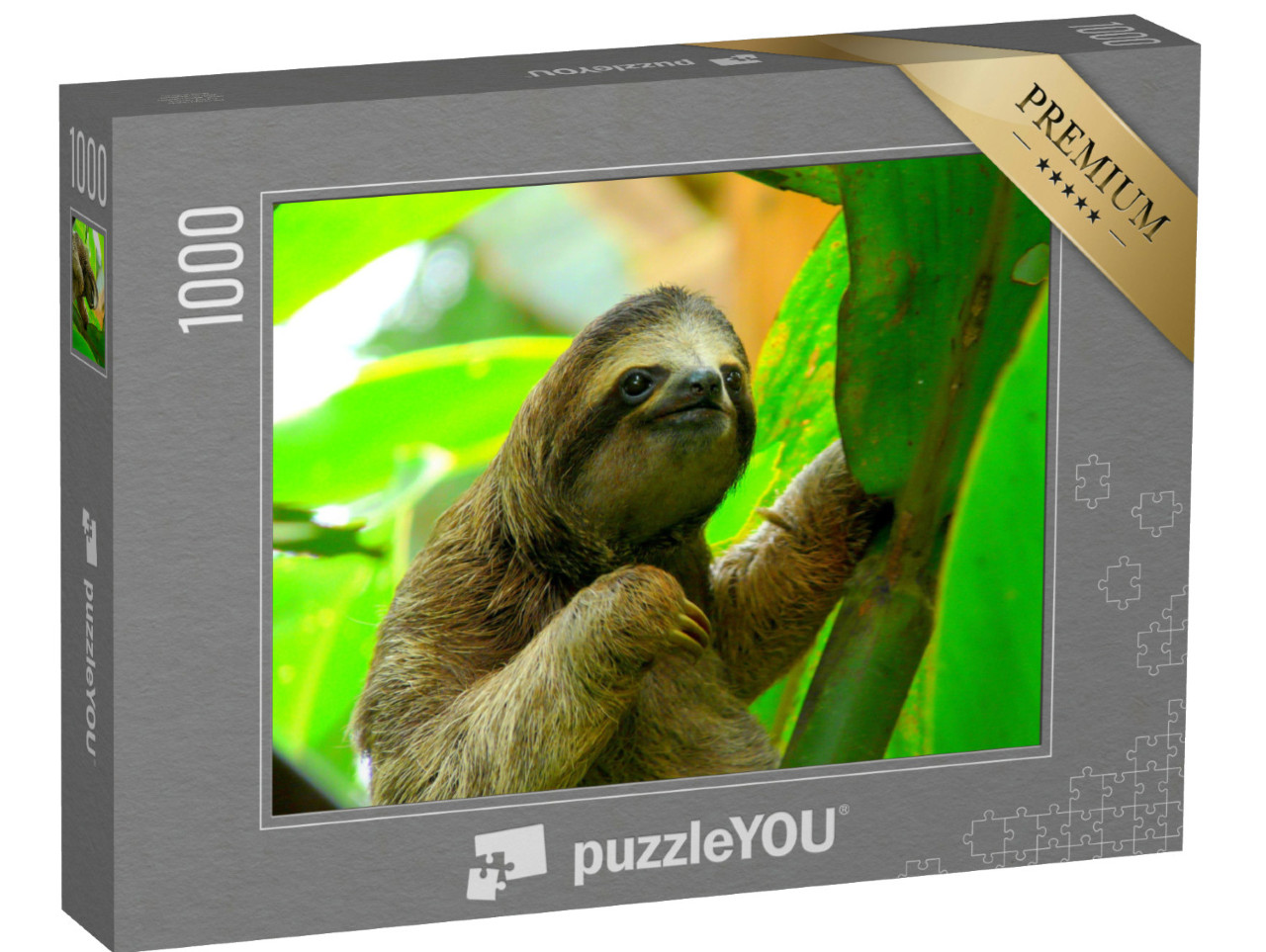 Puzzel 1000 stukjes „Luiaard in Puerto Viejo, Costa Rica“