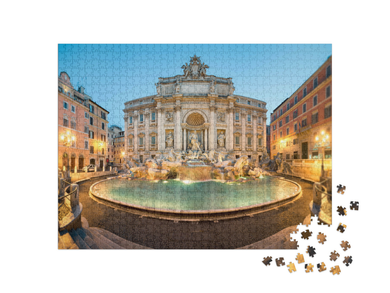 Puzzel 1000 stukjes „Trevifontein, Rome“