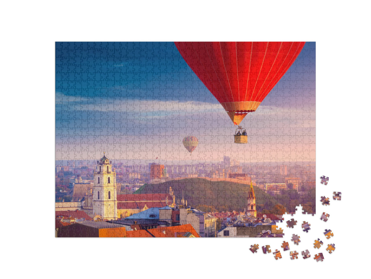 Puzzel 1000 stukjes „Luchtfoto van Vilnius, Litouwen“