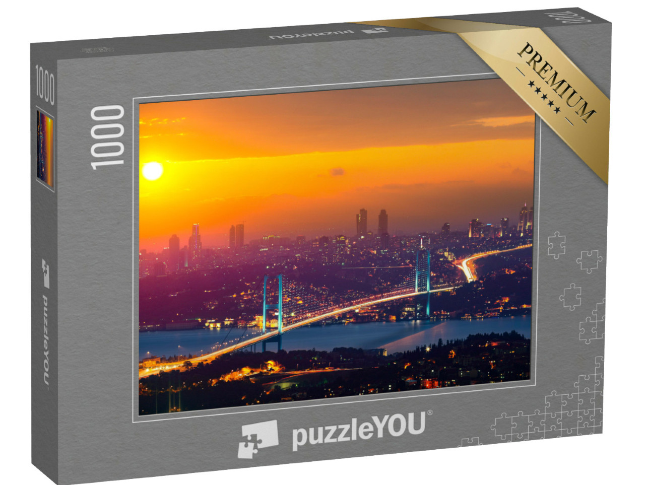 Puzzel 1000 stukjes „Adembenemende zonsondergang boven Istanbul, Turkije“