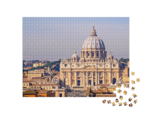 Puzzel 1000 stukjes „Sint-Pietersbasiliek in het Vaticaan, Rome“