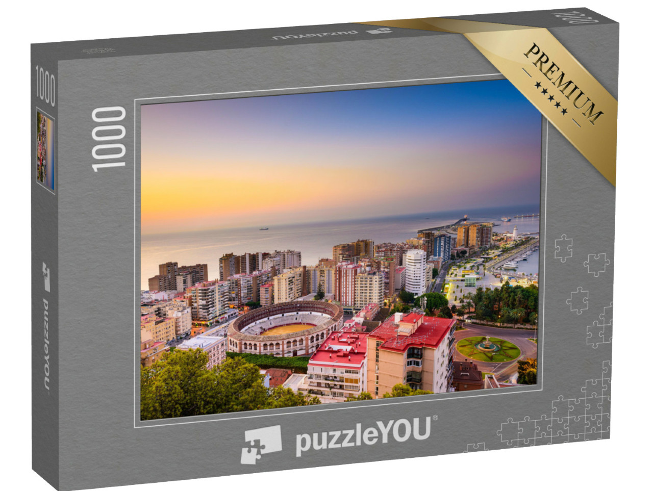 Puzzel 1000 stukjes „Schemering boven Málaga, Spanje“